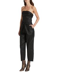 7 For All Mankind - Balloon-leg Coated Denim Jumpsuit - Lyst