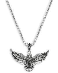 Effy Sterling Silver Eagle Pendant Necklace - Metallic