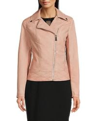 Guess - Ivonne Faux Leather Biker Jacket - Lyst