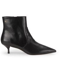 Stuart Weitzman - Mara Snakeskin Embossed Leather Ankle Boots - Lyst