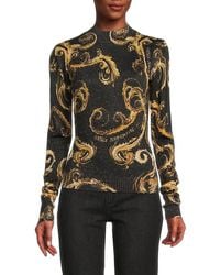 Versace Jeans Couture - Logo Baroque Pattern Sweater - Lyst
