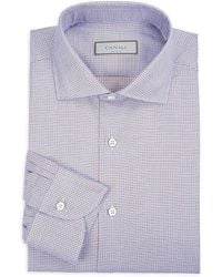 Canali - Grid Cotton Slim-Fit Dress Shirt - Lyst