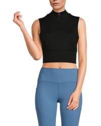Spyder - Ribbed Cropped Zip Up Pullover - Lyst