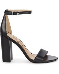 Sam Edelman Yaro Leather Block-heel Sandals - Black