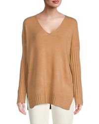 French Connection Baby Soft Ribbed Sleeve Sweater - Brown