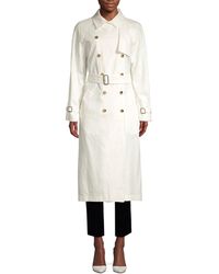Max Mara Azeglio Linen Trench - White