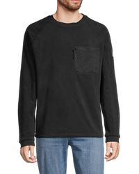 New Balance Mesh Pocket Crewneck Raglan Sweatshirt - Black