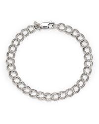 Saks Fifth Avenue - Sterling Silver Double Link Curb Chain Bracelet - Lyst