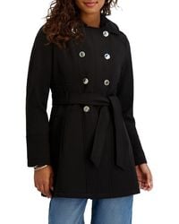 Kensie - Softshell Double-Breasted Trench Coat - Lyst