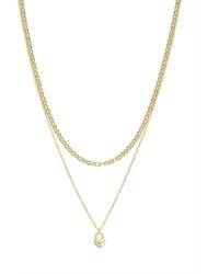 Argento Vivo - 18k Yellow Goldplated Sterling Silver Heart Layered Chain Necklace - Lyst