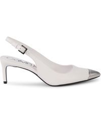 white calvin klein pumps