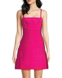Hervé Léger - Milly Square Neck Minidress - Lyst