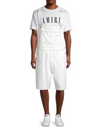 Amiri Bermuda Denim Overall Shorts - White