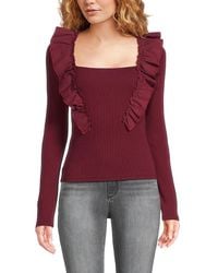 Joe's Jeans - The Live Ruffle Knit Top - Lyst