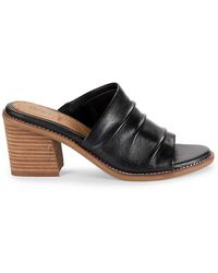 Earth - Etadara Stacked Heel Leather Sandals - Lyst