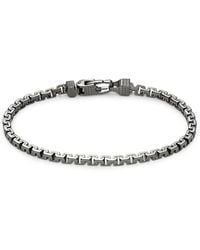 Effy - Black Rhodium-plated Sterling Silver Greek Box Chain Bracelet - Lyst