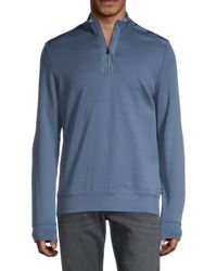 hugo boss quarter zip sweater