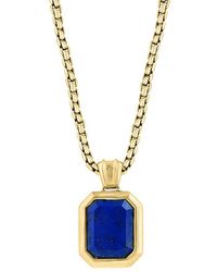 Effy - Goldplated Sterling Silver & Lapis Lazuli Pendant Necklace/21" - Lyst