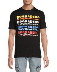 DSquared² - Repeat Logo Cotton T-Shirt - Lyst