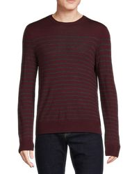 Saks Fifth Avenue - Merino Wool Blend Stripe Crewneck Sweater - Lyst