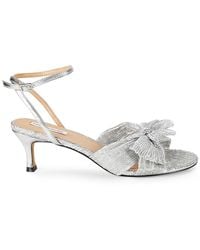 Saks Fifth Avenue - Sammy Pleated Kitten Heel Sandals - Lyst