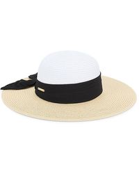 Vince Camuto - Tie Colorblock Paper Sun Hat - Lyst