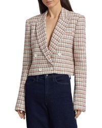 10 Crosby Derek Lam - Kyle Cotton-Blend Tweed Cropped Blazer - Lyst