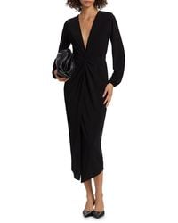 Ramy Brook - Sutton Twist-Front Jersey Midi-Dress - Lyst