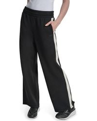 DKNY - High Rise Striped Wide-Leg Sweatpants - Lyst
