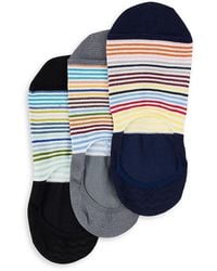 Paul Smith - 3-Pack Striped No-Show Socks - Lyst