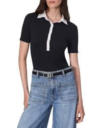 Rag & Bone - Knit Button Short-sleeve Polo Shirt - Lyst