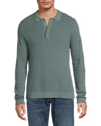 Onia - Long-Sleeve Cotton Polo Shirt - Lyst