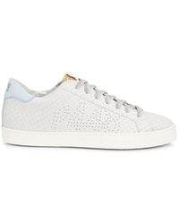 P448 - John Embossed Leather Low-Top Sneakers - Lyst