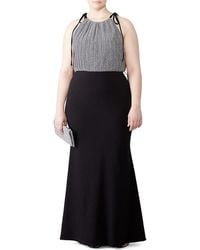 Badgley Mischka - Embellished A-line Maxi Dress - Lyst