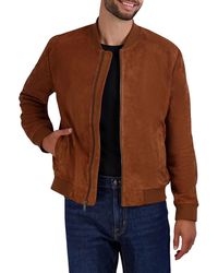 Cole Haan - Suede Bomber Jacket - Lyst