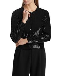 Kobi Halperin - Aspen Sequined Wool Cardigan - Lyst