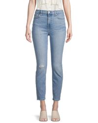7 For All Mankind - Gwenevere High-rise Ankle Skinny Jeans - Lyst