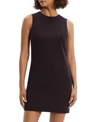 Theory - Crepe Shift Minidress - Lyst