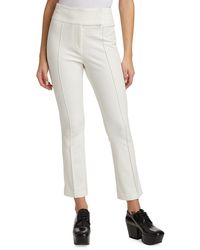 Womens Clothing Trousers Veronica Beard Synthetic Olea High-rise Cropped Pants in Black Slacks and Chinos Capri and cropped trousers 