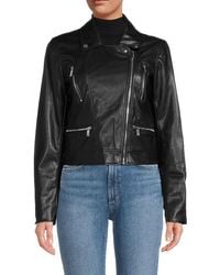 Calvin Klein - Faux Leather Moto Jacket - Lyst