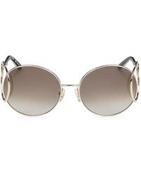 Chloé 60mm Oval Sunglasses - Metallic