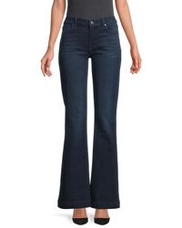 7 For All Mankind - Dojo Cuff Flared Jeans - Lyst