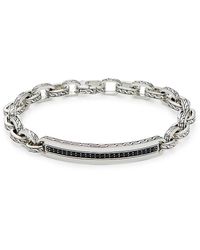 John Hardy - Sterling Silver, Black Sapphire & Spinel Link Chain Bracelet - Lyst