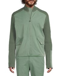 Jonathan Simkhai - Tucker Mixed-Media Zip Jacket - Lyst
