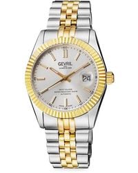 Gevril - West Village 40Mm Stainless Steel Swiss Automatic Bracelet Watch - Lyst