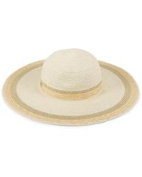 Calvin Klein - Raffia Metallic Sunhat - Lyst