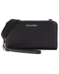 Calvin Klein - Marble Logo Crossbody Wallet - Lyst