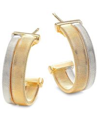 Marco Bicego Ribbed 18k Two-tone Gold Earrings - Metallic
