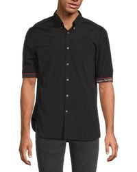 McQueen - Logo Tape Cotton Shirt - Lyst