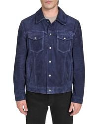 Cole Haan - Suede Trucker Jacket - Lyst